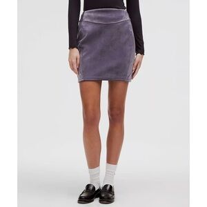 Lululemon Scuba High Rise Mini Skirt Velvet NWT Size Medium (NFAL) LW8AL9S
